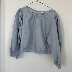 🩷 A New Day Light Blue Puff Sleeve Blouse